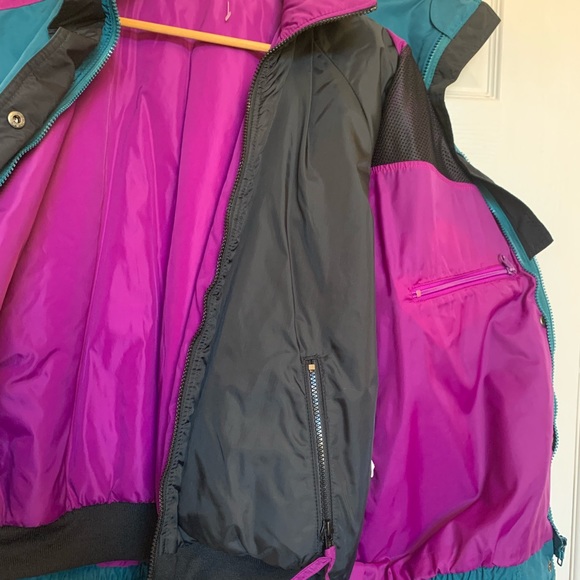 Vintage Columbia Ski Jacket Teal and Purple Size Large - Picture 11 of 15